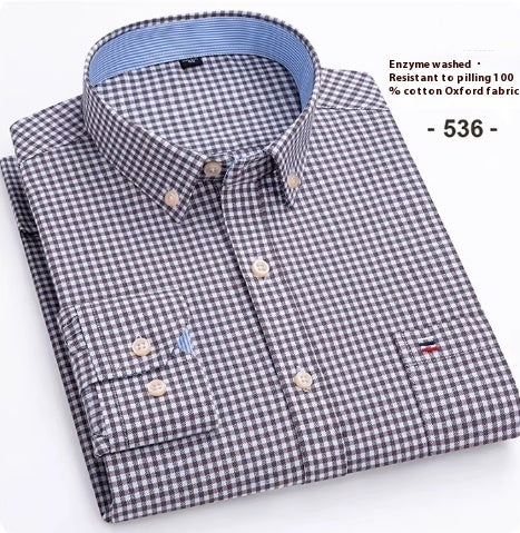 Plaid Long Sleeve Dress Shirt