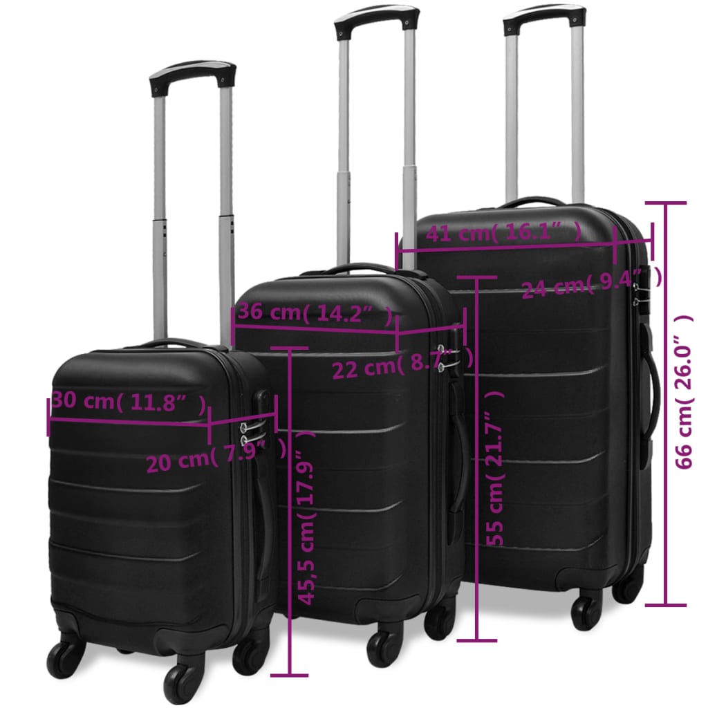 3-Piece Hard-Shell Suitcase Set