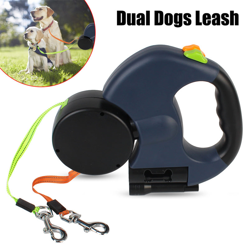 Dual Retractable Light Up Dog Leash