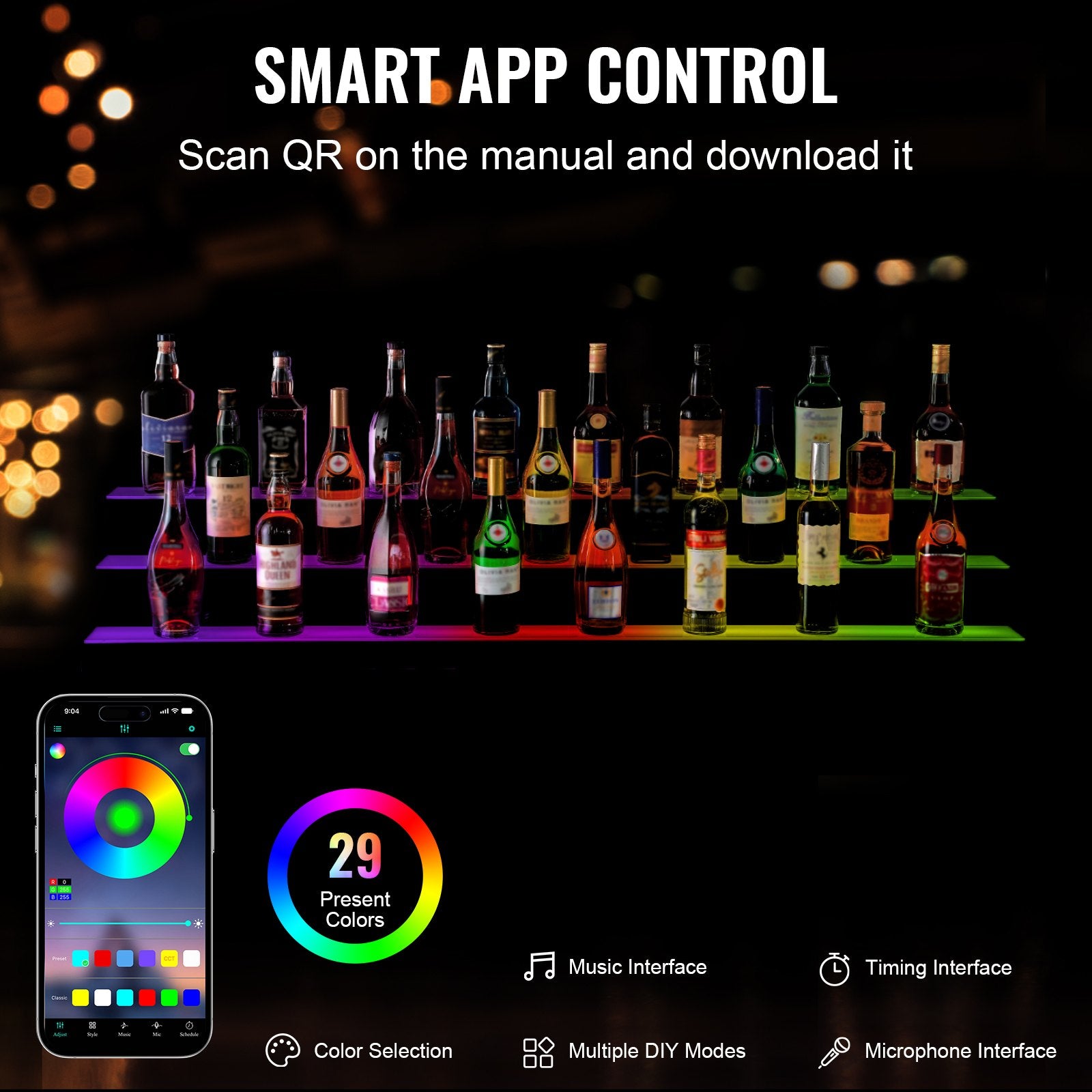 LED Liquor Bottle Display