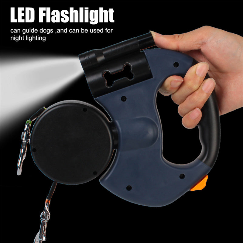 Dual Retractable Light Up Dog Leash
