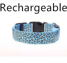 LED Leopard Print Dog Collar