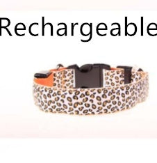 LED Leopard Print Dog Collar
