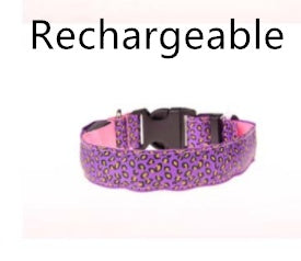 LED Leopard Print Dog Collar