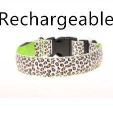 LED Leopard Print Dog Collar