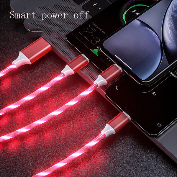 3-in-1 LED USB Type C Charging Cable