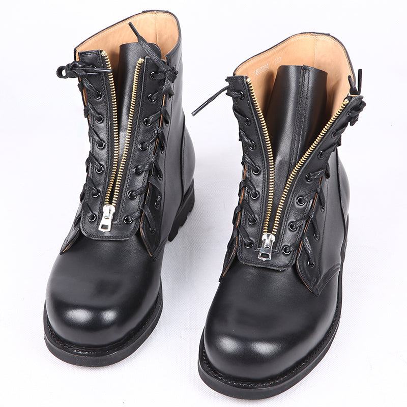 Leather High-Top Boots
