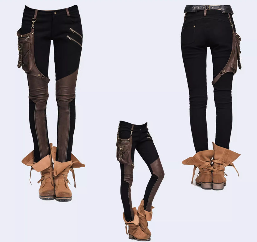Street-Style Punk Pencil Pants