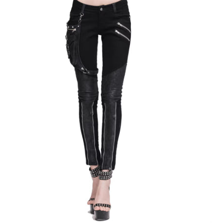 Street-Style Punk Pencil Pants