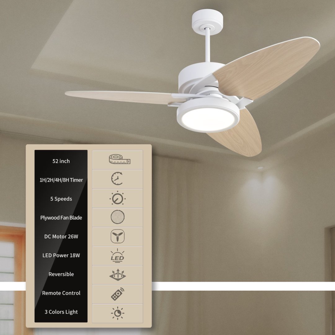 52 In. LED Smart Ceiling Fan