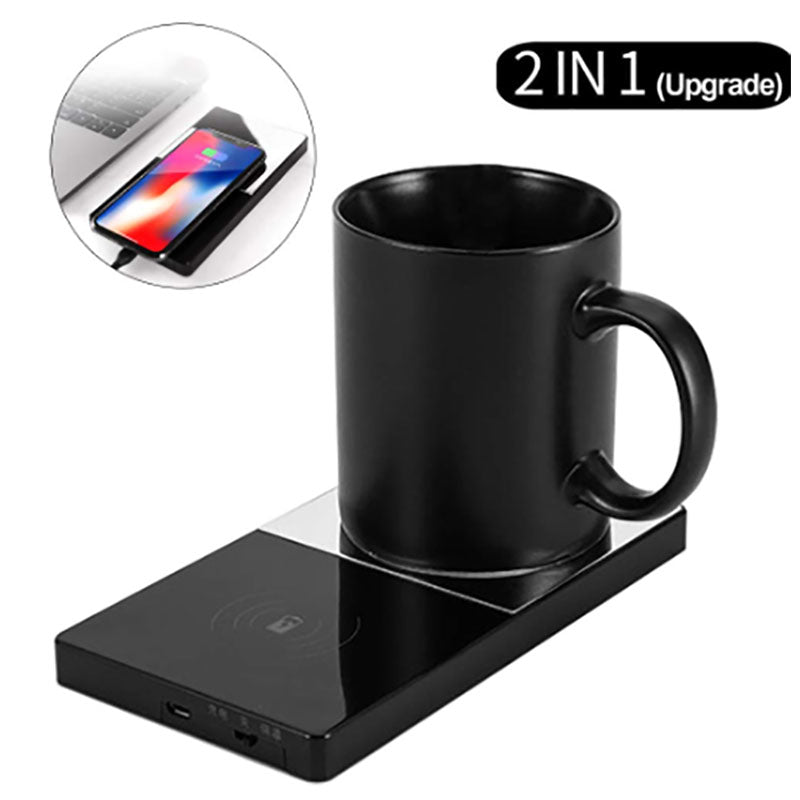 2-in-1 Mug Warmer and Wireless Charger