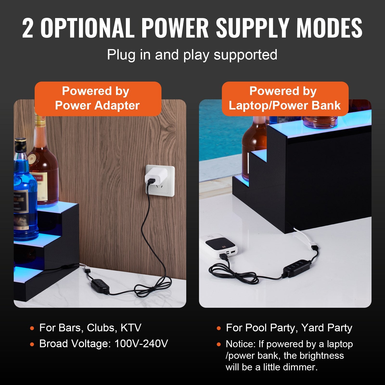 LED Liquor Bottle Display