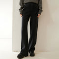 High-Waisted Knitted Cashmere Wide-Leg Pants