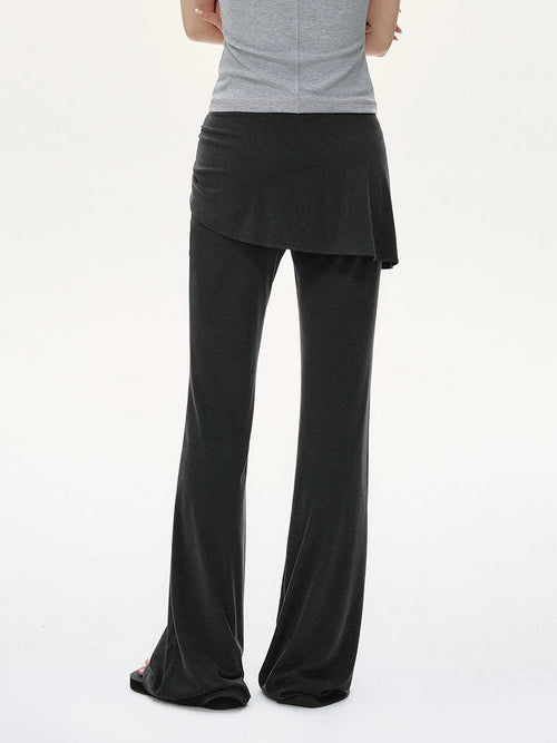 2-Piece Lace-Up Knitted Pants