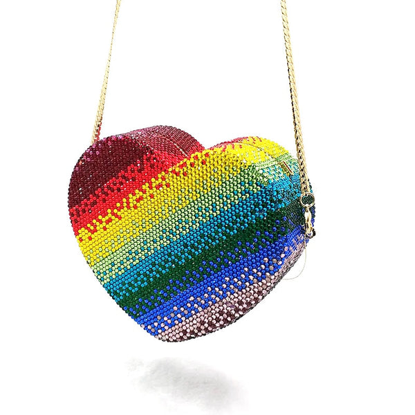 Rainbow Diamond Chain Bag