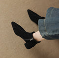 Low-Heeled Suede Ankle Boots
