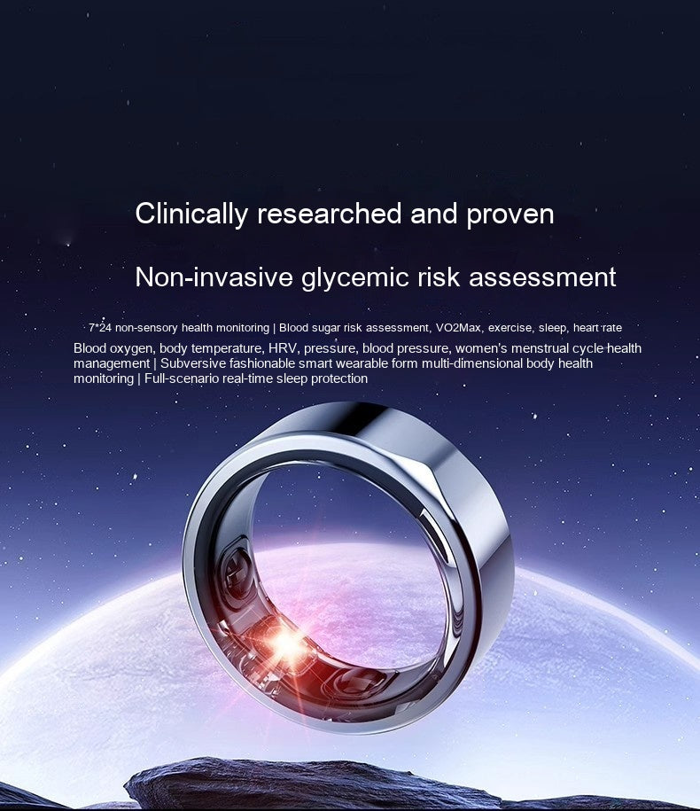 Blood Sugar Testing & Health Monitor Smart Ring