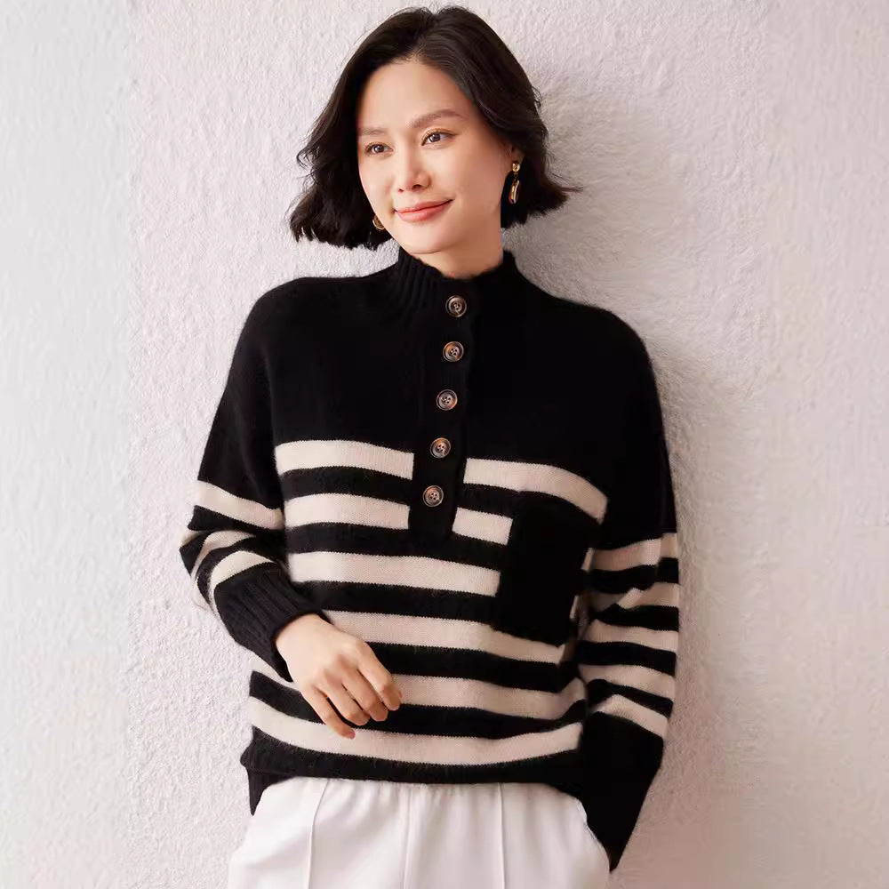 Stripped Cashmere Sweater