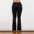 Elastic Mid-Waist Jeans
