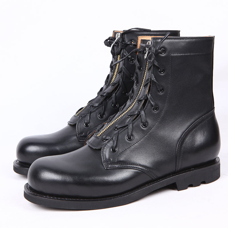 Leather High-Top Boots
