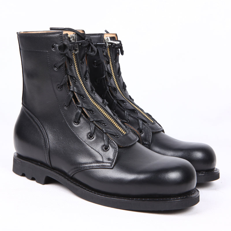 Leather High-Top Boots