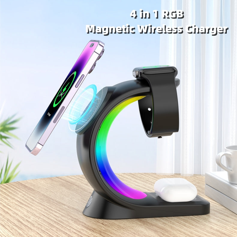 4-in-1 Wireless Charging Station & Ambient Light
