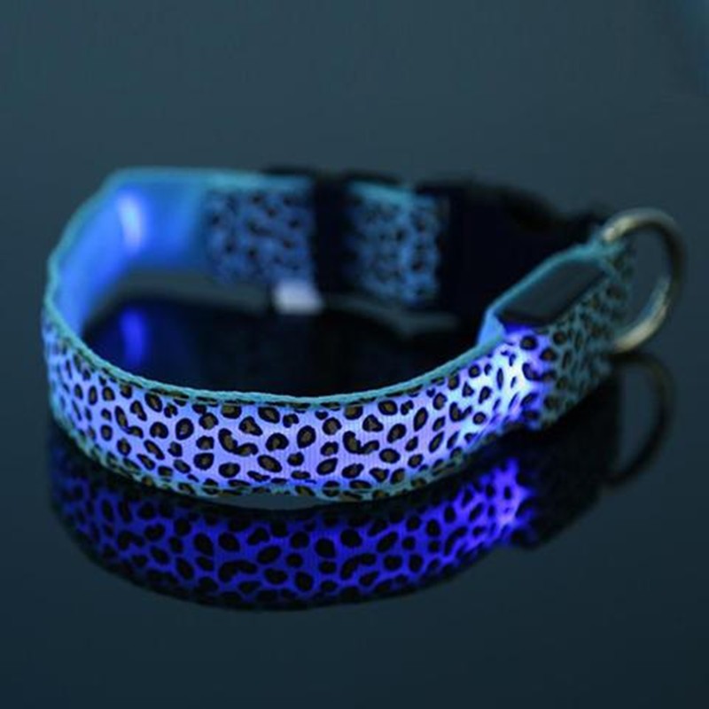 LED Leopard Print Dog Collar