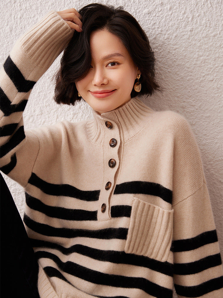 Stripped Cashmere Sweater