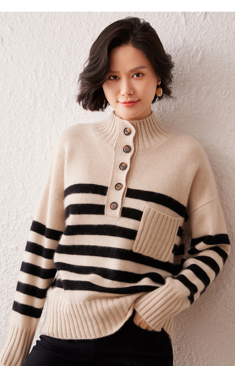 Stripped Cashmere Sweater