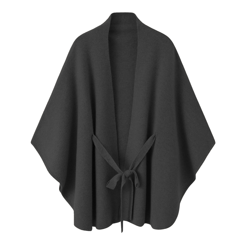 Lace-Up Cashmere Cloak Sweater