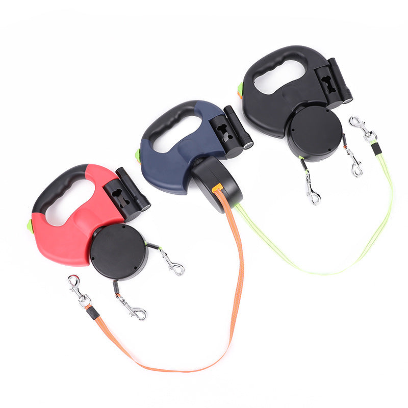 Dual Retractable Light Up Dog Leash