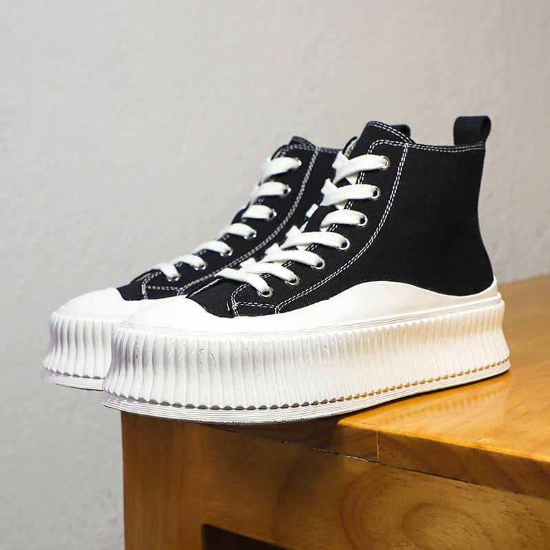 High-Top Canvas Shoes