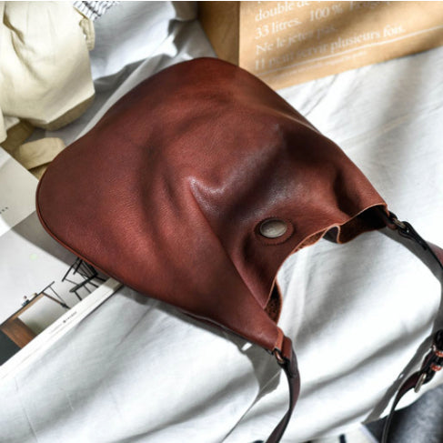 Retro Leather Messenger Bag