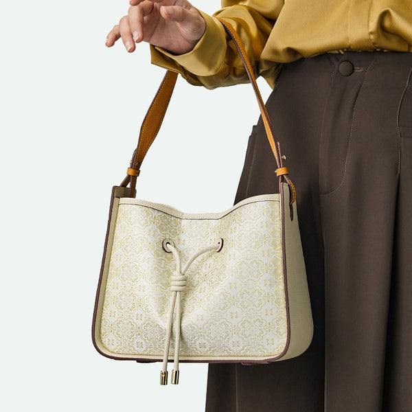 Luxury Large Capacity Leather Underarm Bag
