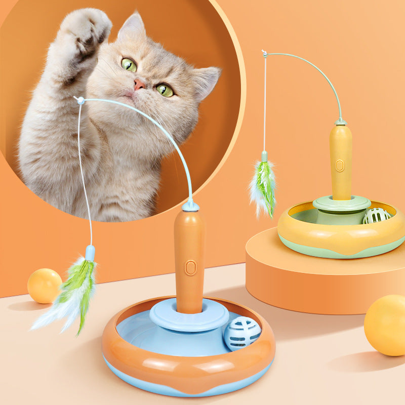 Feather Turntable Cat Toy