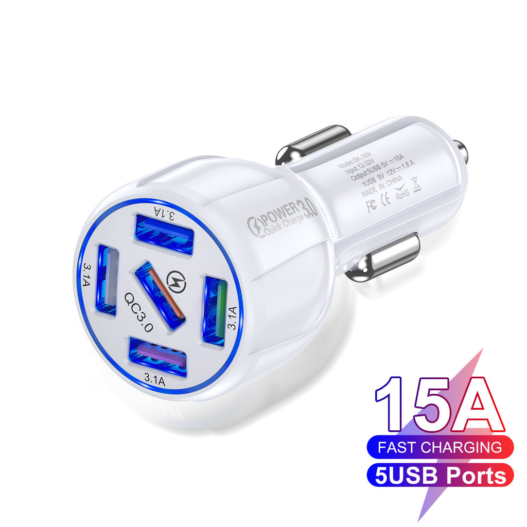 5-Port Fast Car Phone Charger