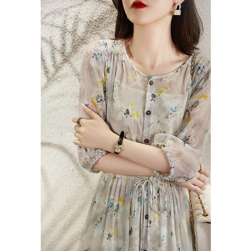 Silk Floral Dress