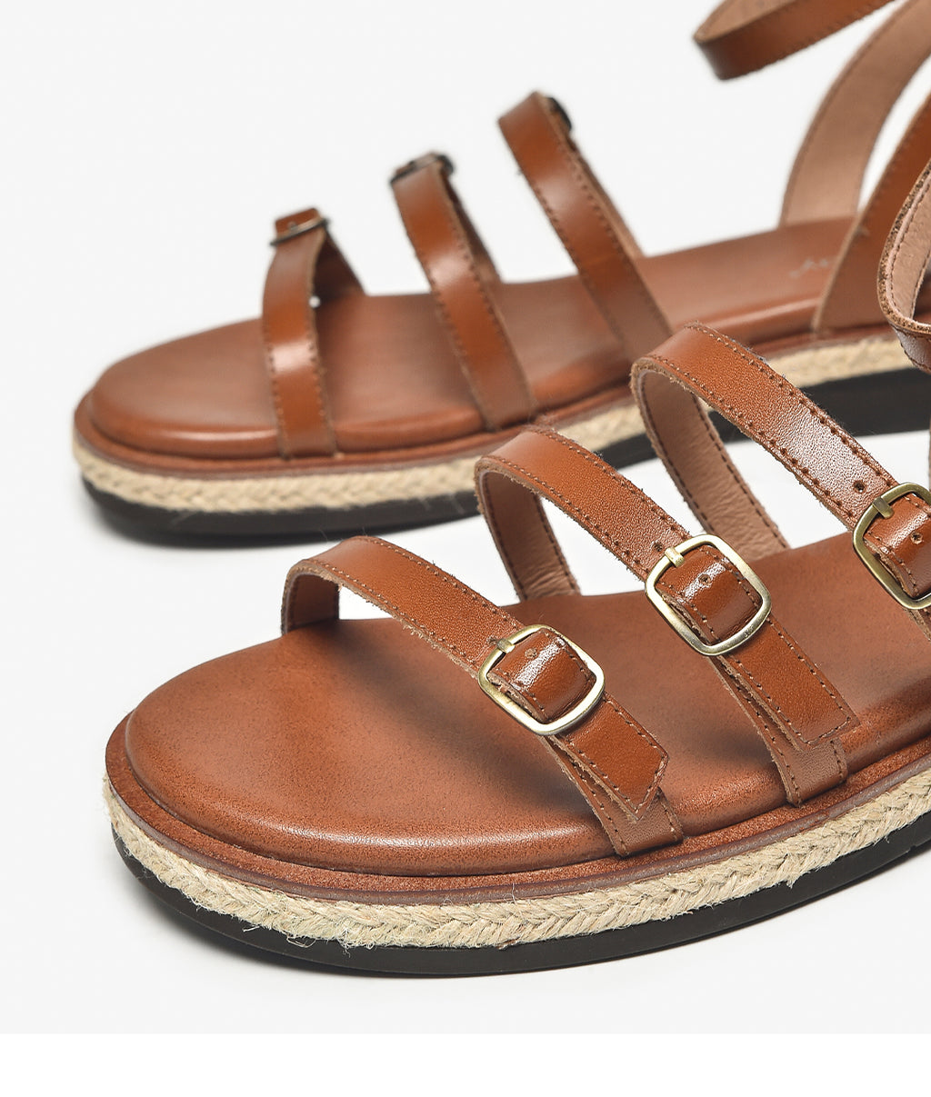 Retro Cross Strap Sandals