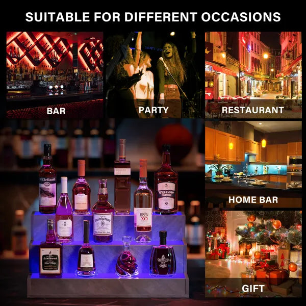 LED Liquor Bottle Display Shelf
