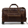 Retro Leather Trolley Bag