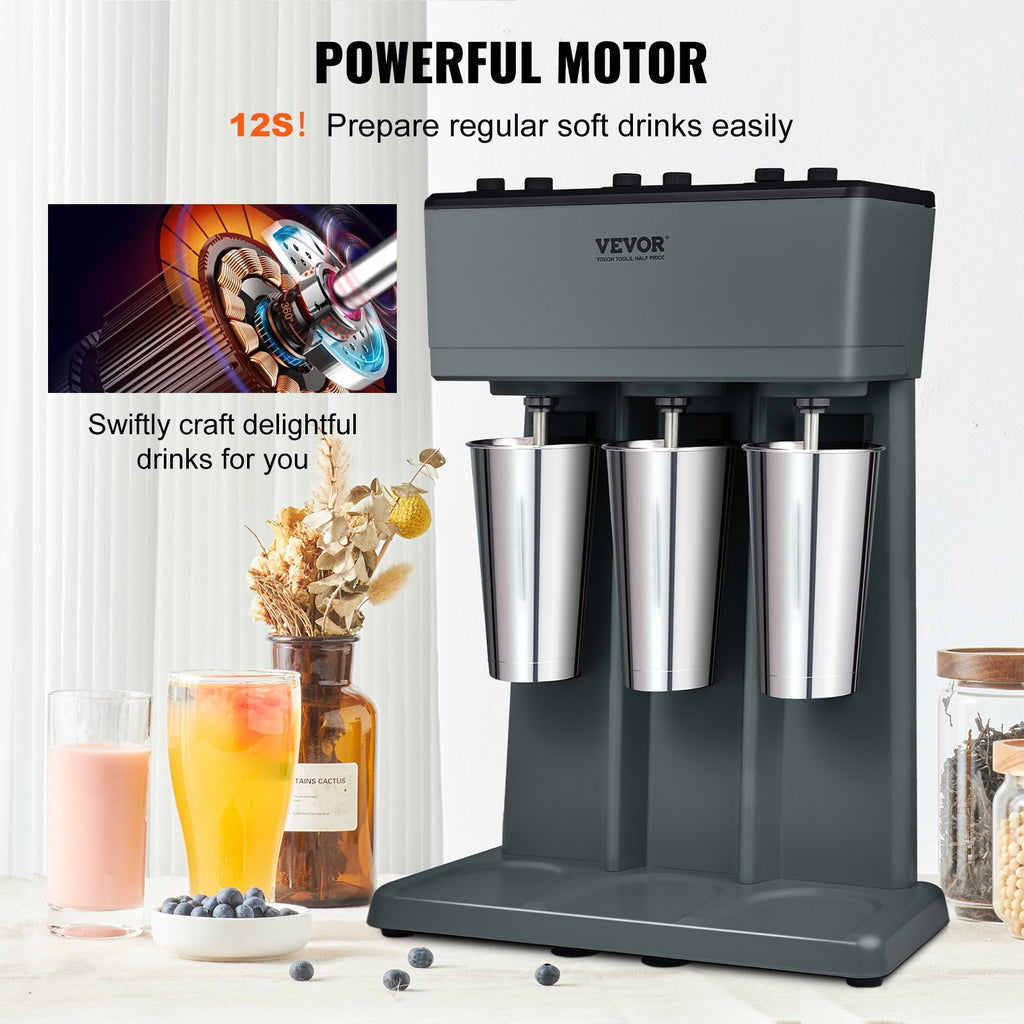 Triple Head Milkshake Maker 375W