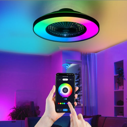 23" Smart Ceiling Fan with LED RGB & App Control