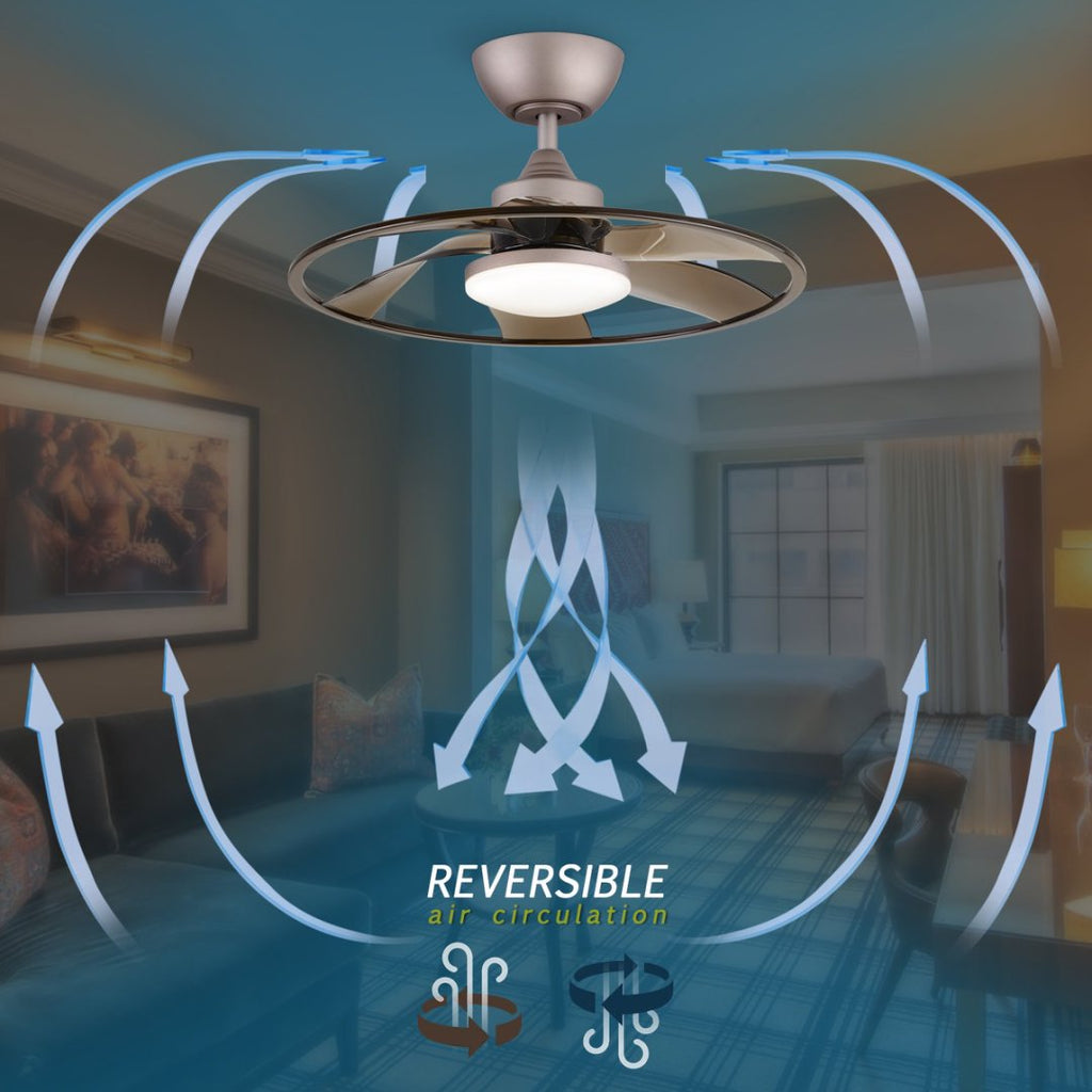 Light Pro 22 In. LED Indoor Coffee Smart Ceiling Fan With Remote Control