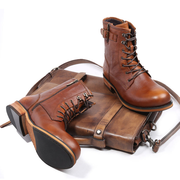 Leather Martin Boots