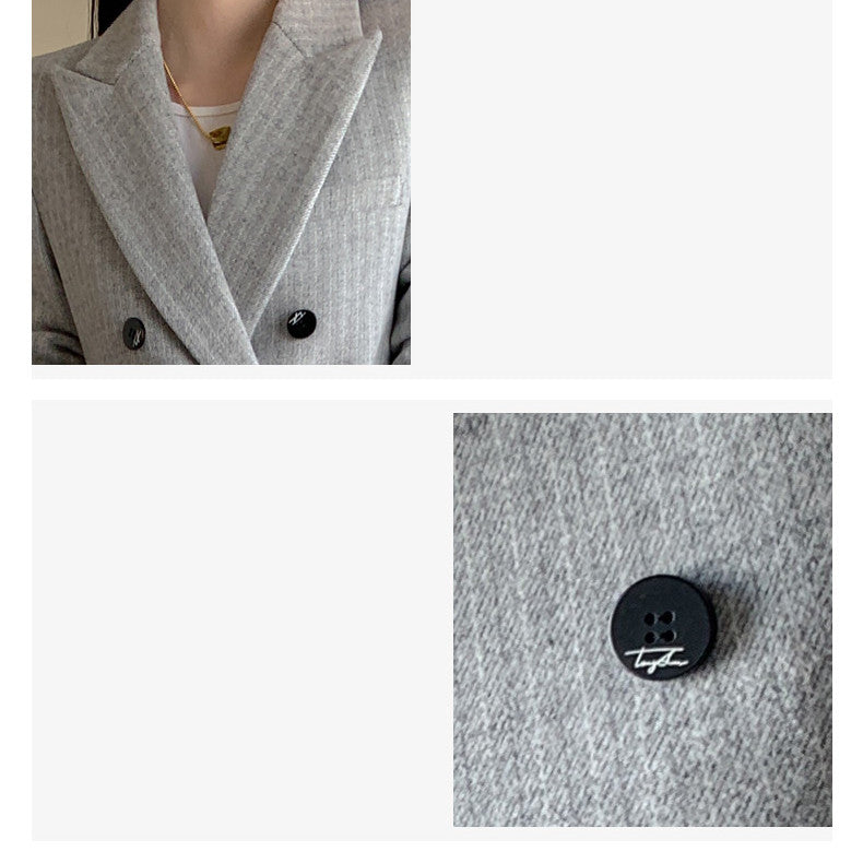Wool Coat & Wide Leg Trousers Suit