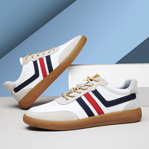 Leather Height-Boosting Sneakers