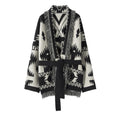 Vintage Jacquard Tassel Cardigan